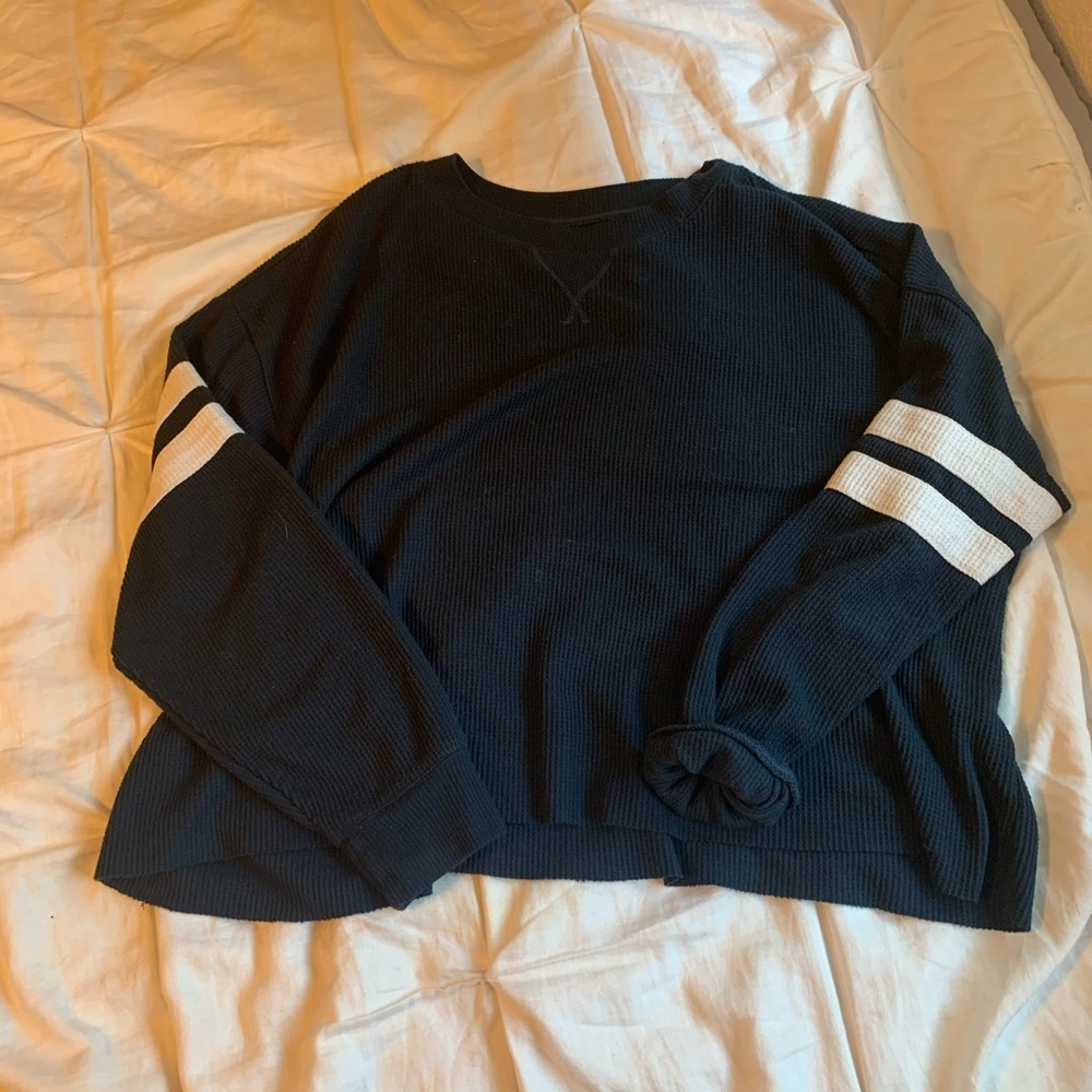 Hollister Cropped Waffle Shirt